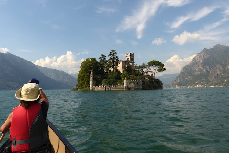lago d'iseo in canoa canadese