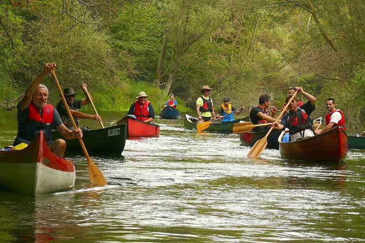 ticinata in canoa canadese