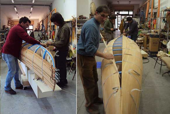 costruire una canoa con wood strips